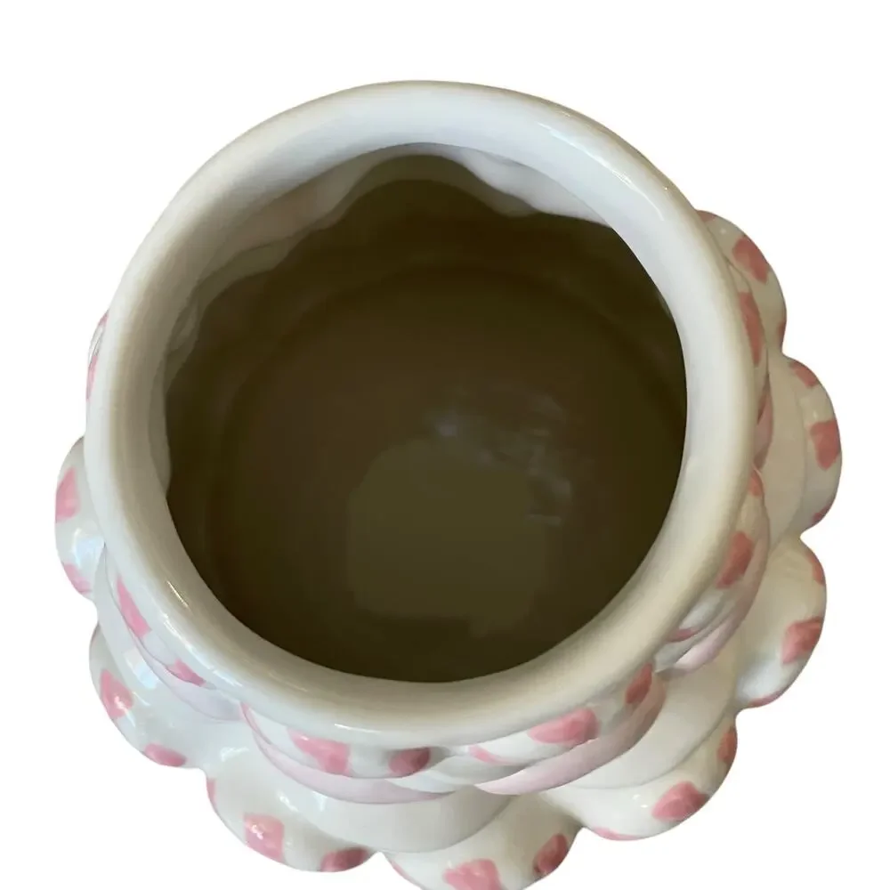 Pink Peppermint Candy Cookie Jar Holiday Canister by Peppermint & Pine NEW